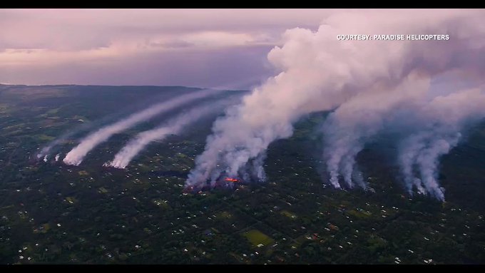 RT @CBS21NEWS: Aerial footage shows lava from Kilauea volcano consuming homes.
--------->https://t.co/SKAu4MdNQ5 https://t.co/uKrUYnfIqN