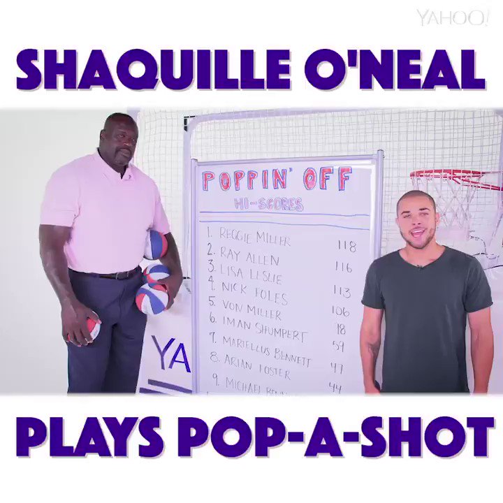 RT @YahooSports: Will @SHAQ beat @ReggieMillerTNT’s pop-a-shot record? 

Find out: https://t.co/1HLRWo2frK https://t.co/dyGwdOIZyf