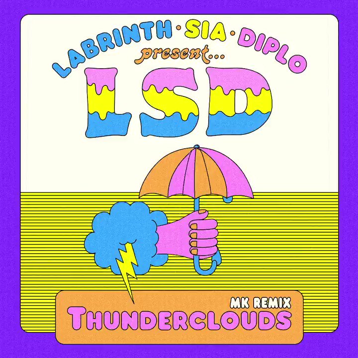 Thunderclouds with a twist from @marckinchen ????https://t.co/mqD1FVWLN0 ⛈ #LSD @labrinth @diplo - Team Sia https://t.co/b1WtOffRYK