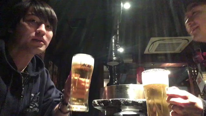 今年最後のベーシスト同士のサシ飲み、開幕!yoshiMi(RINNE) x KOUSUKE(ATLAS MEMORY)# 今年最後のベーシスト同士のサシ飲み、開幕!yoshiMi(RINNE) x KOUSUKE(ATLAS MEMORY)#