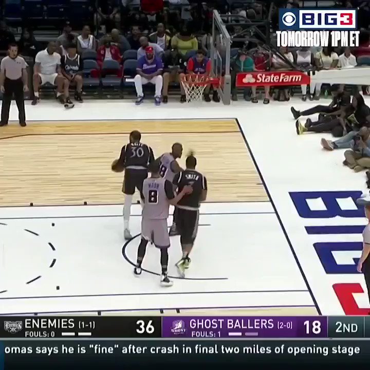 RT @BR_NBA: Gilbert Arenas catches fire from deep at the BIG 3 ????

(via @thebig3)
https://t.co/G3vADfO40c