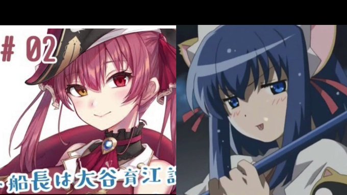 宝鐘マリン船長による、ナースウィッチ小麦ちゃんマジカルて:マジカルメイドこよりの物真似を左右で比較してみました。クオリテ 宝鐘マリン船長による、ナースウィッチ小麦ちゃんマジカルて:マジカルメイドこよりの物真似を左右で比較してみました。クオリテ