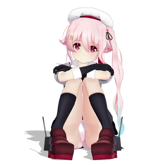 〔MMD〕〔艦これ〕〔春雨〕〔ぽんぷ長式〕先週試してた、1roomのパンツ見せてポーズ体操座り。動画にしたいと思い試して 〔MMD〕〔艦これ〕〔春雨〕〔ぽんぷ長式〕先週試してた、1roomのパンツ見せてポーズ体操座り。動画にしたいと思い試して