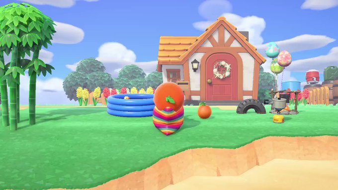 でかいオレンジが落ちてる!ラッキー!Look at that! It`s huge orange! #どうぶつの森 #ア でかいオレンジが落ちてる!ラッキー!Look at that! It`s huge orange! #どうぶつの森 #ア
