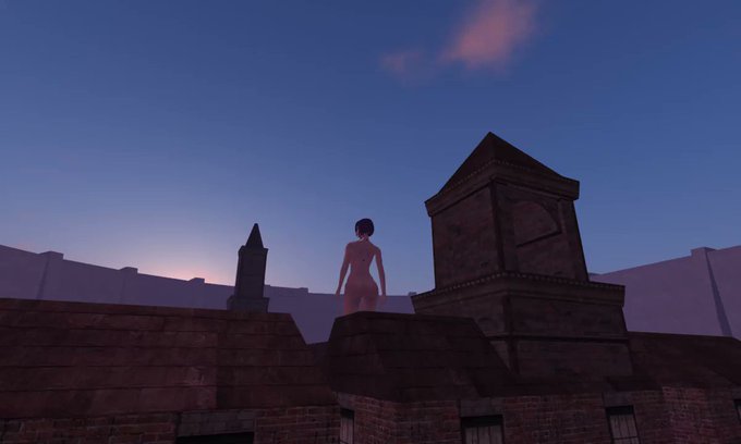 【塀の中の60m級超大女型】朝日バージョン😄#secondlife #sizetweet #Giantess #GIGA 【塀の中の60m級超大女型】朝日バージョン😄#secondlife #sizetweet #Giantess #GIGA