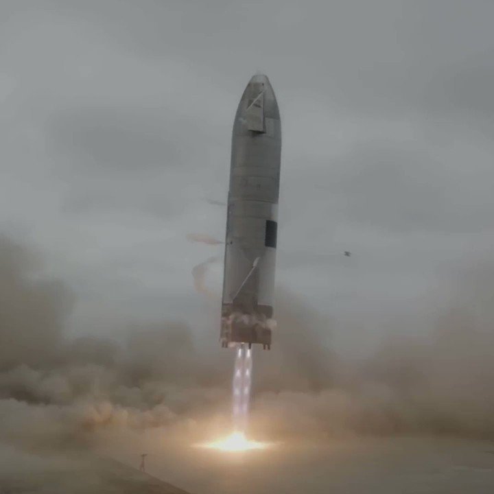 Beautiful footage from the first recovery of a SpaceX Starship prototype. SpaceX recently submitted an FCC application that outlined the first orbital test flight of the combined vehicle which is made up of the Super Heavy booster and the Starship upper stage. Credit: SpaceX https://t.co/NEgcOHBzjG
