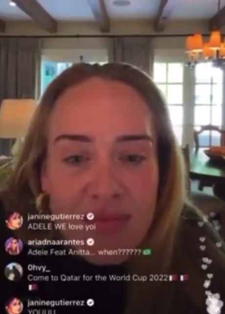 Adele reacts to fan asking about her body count on Instagram Live - Capital  XTRA