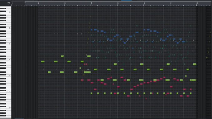 #深夜の2時間DTM 今日のお題は「チップチューンのサウンドを用いた曲」今日は遅めに始めたので短めです。割とオーソドック