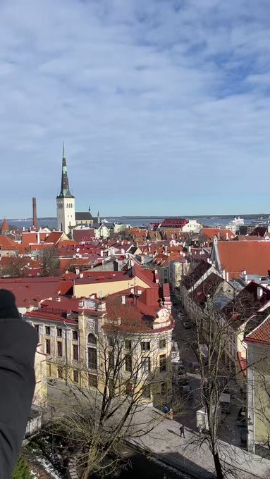 📍コフトウッツァ展望台🇪🇪エストニアの旧市街を一望できる展望台😎皆さん、どこか見覚えありませんか？😏そう、ジブリ「魔女の