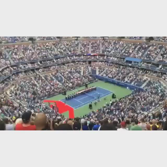 What An Honor To Pay Tribute To Our Beautiful Country By Singing God Bless America! Thanks #usopen For Having Me! ❤️ http://t.co/q24CKLBxZp