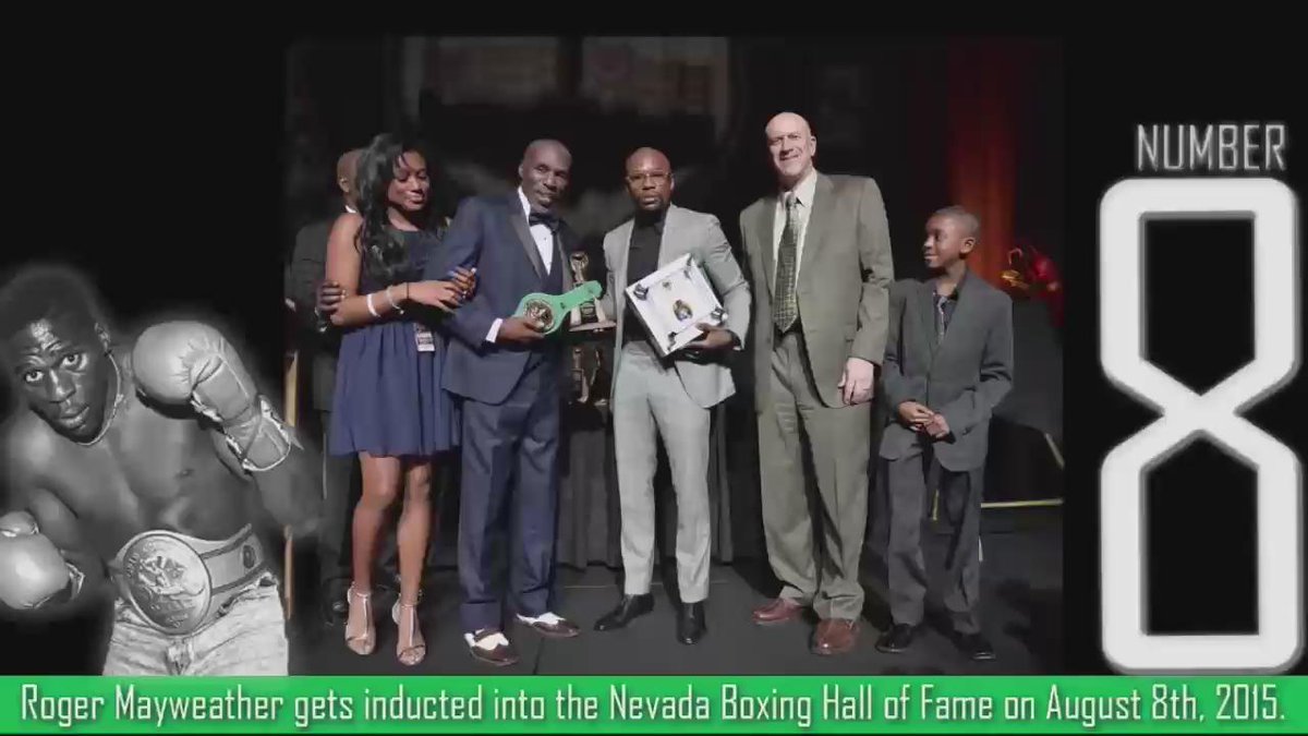 RT @MayweatherPromo: Our number #8 moment of 2015 is Roger Mayweather getting inducted into the @nvbhof. https://t.co/EWpbiBHHGR