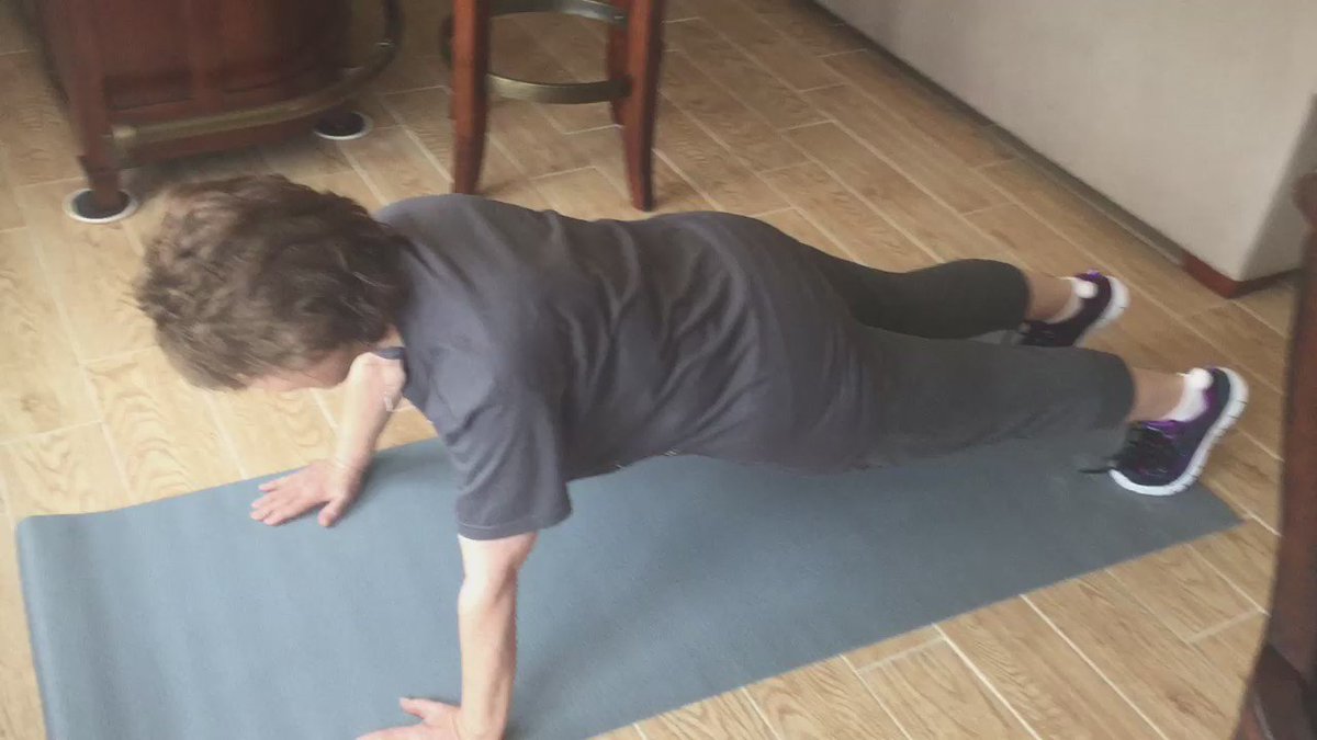 Ok guys. Part 1 of my Mom trying to do 4 push-ups. https://t.co/sa7goPR6BB