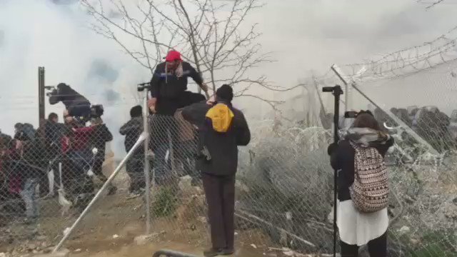 RT @MSF_Sea: This is a transit camp for #refugees and #migrants full of tear gas. This is #Europe in 2016. https://t.co/2XLrDK1lCl