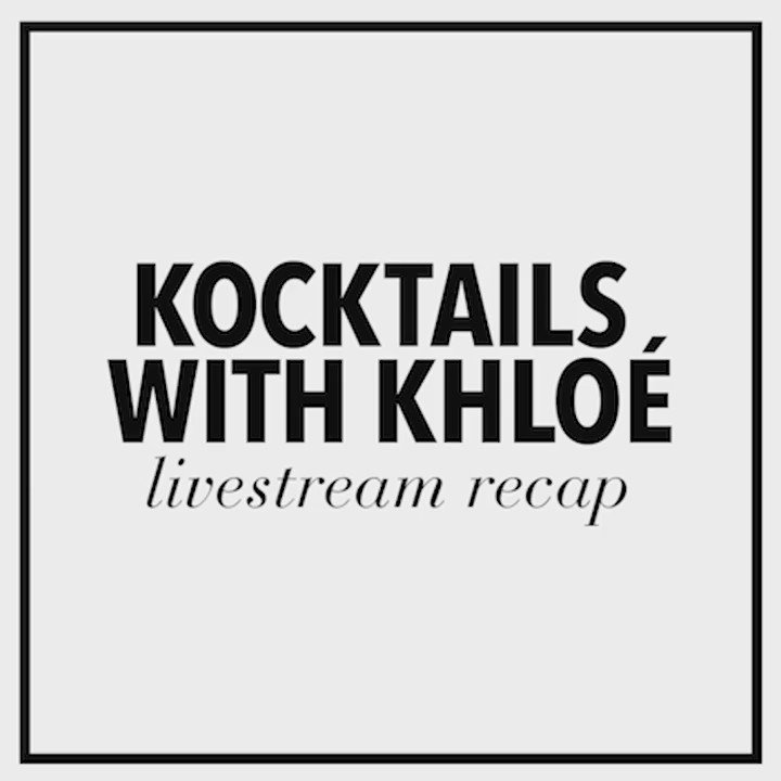 Last week’s Kocktails live stream is on khloewithak (& don’t miss Kocktails tonight on FYI)! https://t.co/cwGjmhhPAG https://t.co/E2YCluiyE9