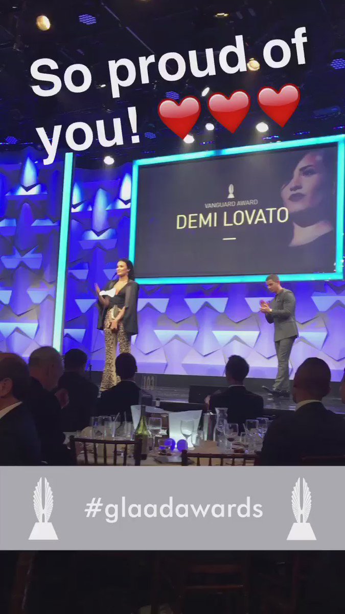 RT @ShaneBitney: Congrats, @ddlovato! I'm beyond thrilled that @GLAAD honored you for your tremendous support of the LGBT community!???? https…