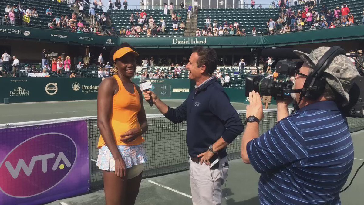RT @VolvoCarOpen: 'It's like my second home.'

Venus Williams declared her love for #Charleston following her win over Riske. #VCO2016 http…