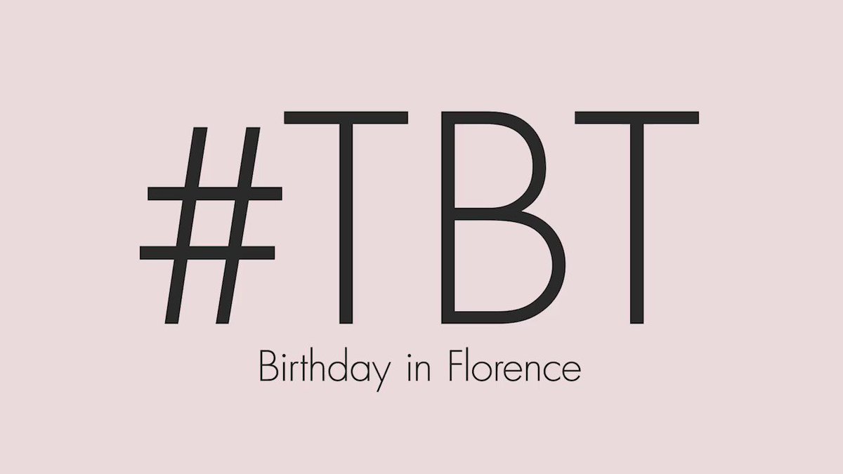 #TBT MY BIRTHDAY IN FLORENCE https://t.co/FI1vaqgT6d https://t.co/ZDBg4E8ZE0