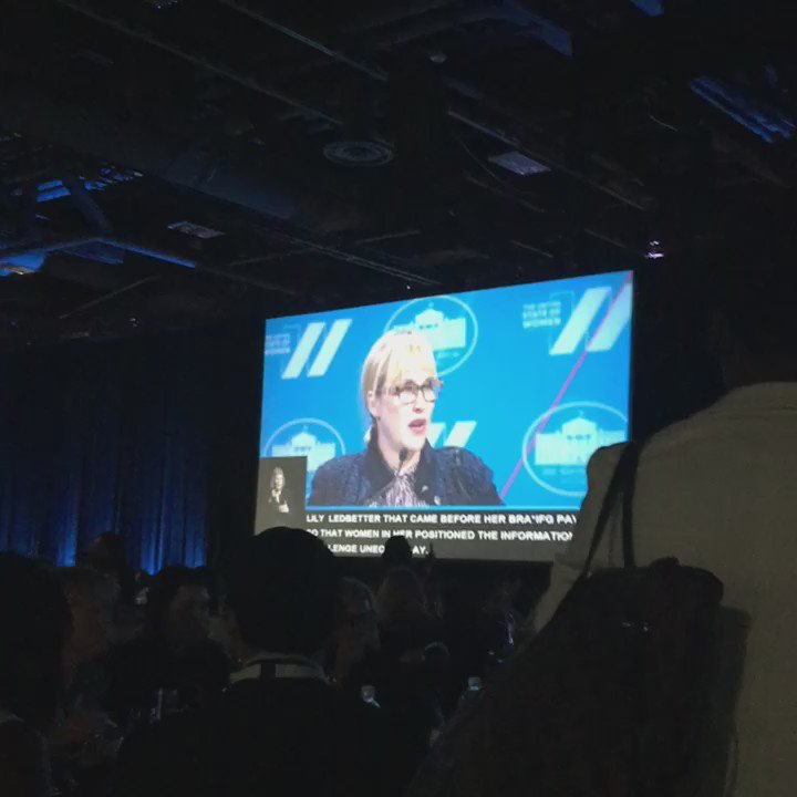 RT @xoxoLizza: Shout out Lily Ledbetter & the rest of the courageous #woman who came before us!Thank @PattyArquette #StateOfWomen https://t…