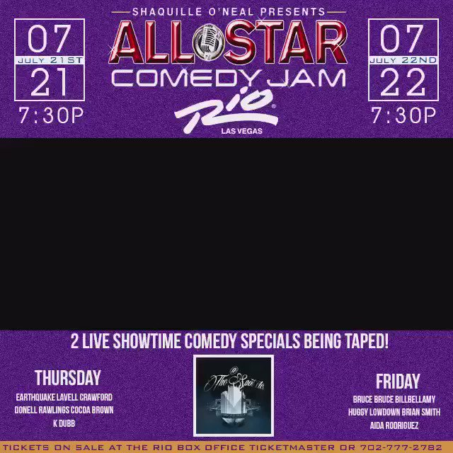 VEGAS: ITS ABOUT TO GO DOWN! Join Shaq All Star Comics in Vegas on July 21st and 22nd. Live taping for Showtime. https://t.co/xtH5wcAjnG