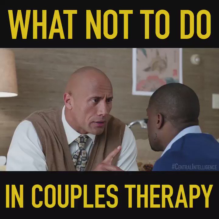 RT @CentralIntel: Couples therapy with @TheRock and @KevinHart4real. #CentralIntelligence https://t.co/60oW67R0Rl