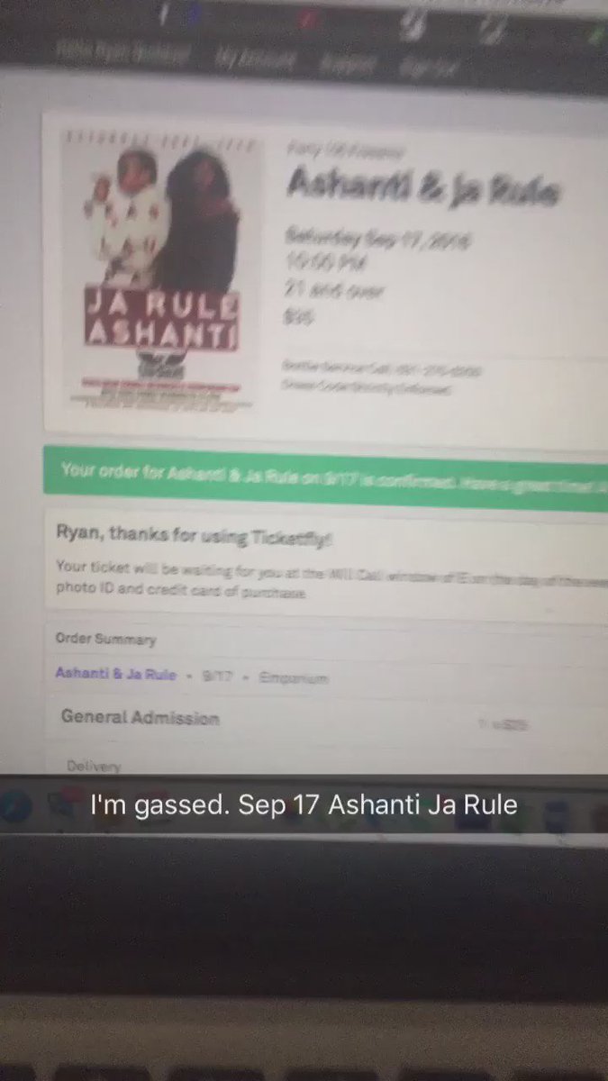 RT @ryan932013: I just got tickets for @Ruleyork & @Ashanti on 17th Sep. The day I touch down in NY. Im def getting backstage https://t.co/…