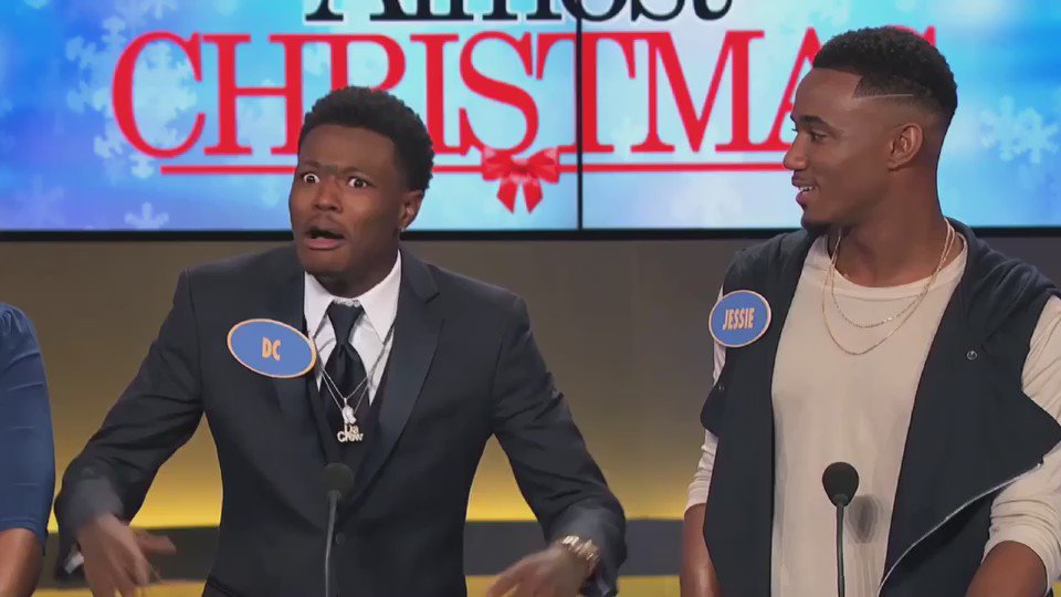 East Coast tune in!! We're on NOW!!! @AlmostChristmas @FamilyFeud https://t.co/hzI1ahQzCW