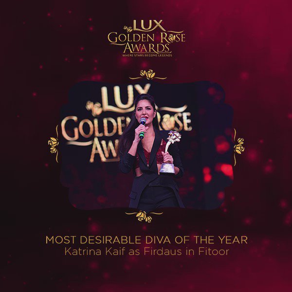 That persona, wit and those abs won #KatrinaKaif the Desirable Diva Award at the #LuxGoldenRoseAwards. Well deserved, for sure. https://t.co/6OMvP24C7C