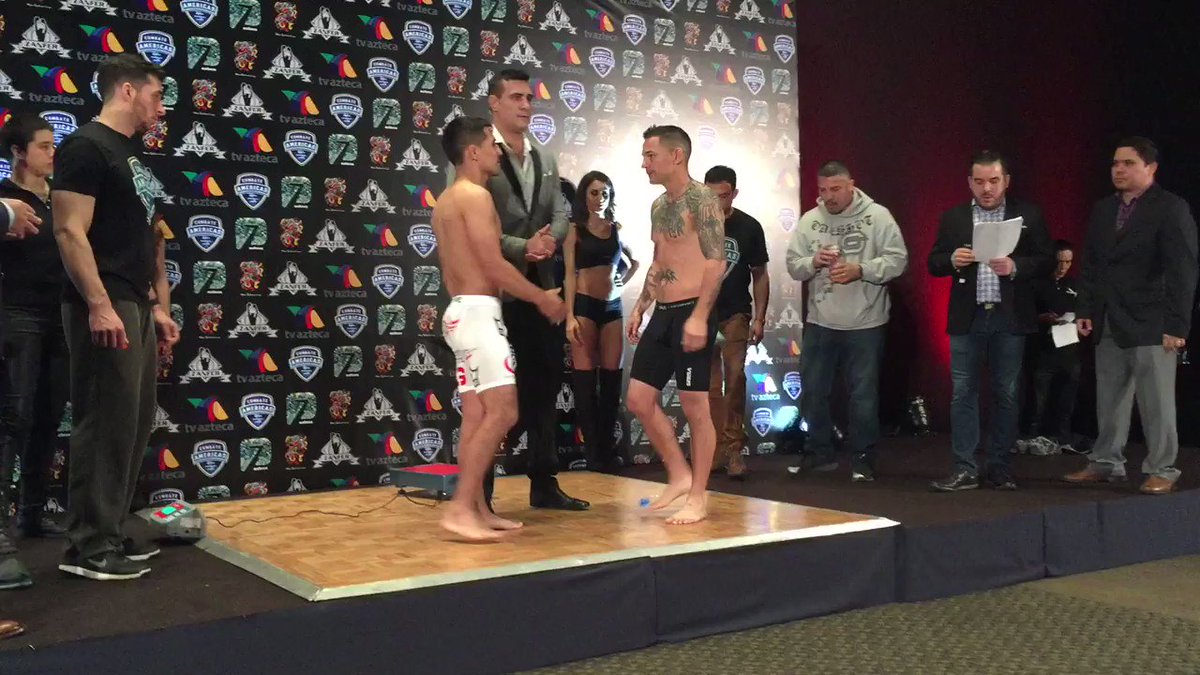 RT @combateamericas: Peso Oficial / Official Weigh-in 

Steve “Swanson: 135 lbs
Gustavo López: 136 lbs 

#Combate10 https://t.co/PI81gTwoOJ