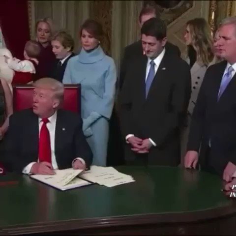 My youngest brother proves he's a baby whisperer—while my father signs his first executive orders. https://t.co/UqJeCcTjg3