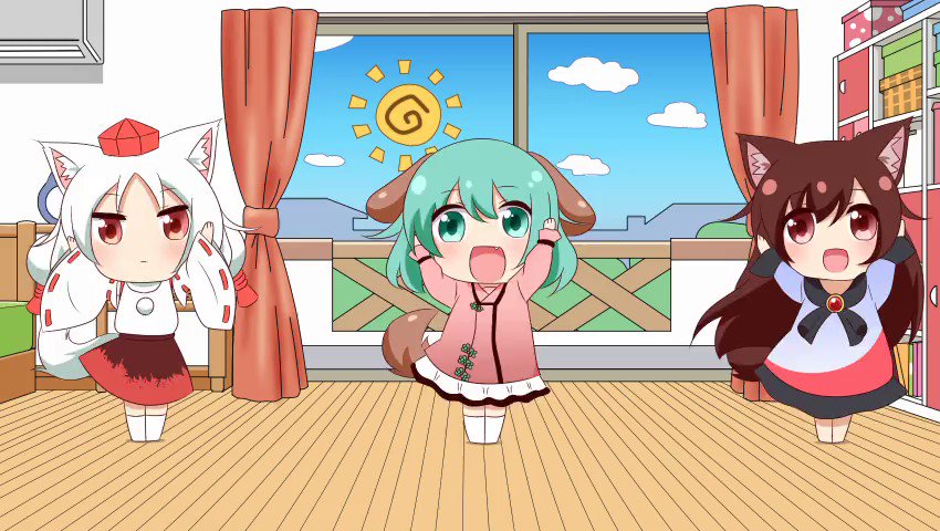 やっとできました!お待たせしました!響子椛影狼の東方わんこデイズでにゃんこデイズEDパロ! やっとできました!お待たせしました!響子椛影狼の東方わんこデイズでにゃんこデイズEDパロ!