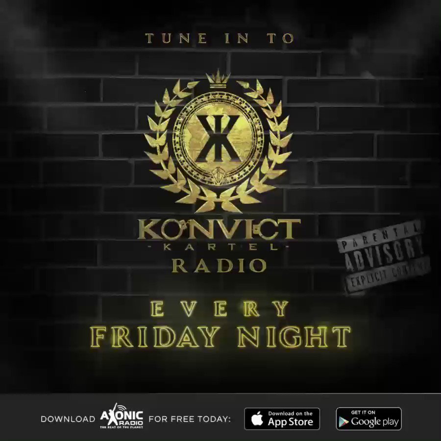 Download the @akonicradio app, @konvictkartel takes over tonight! https://t.co/e1JyU617df