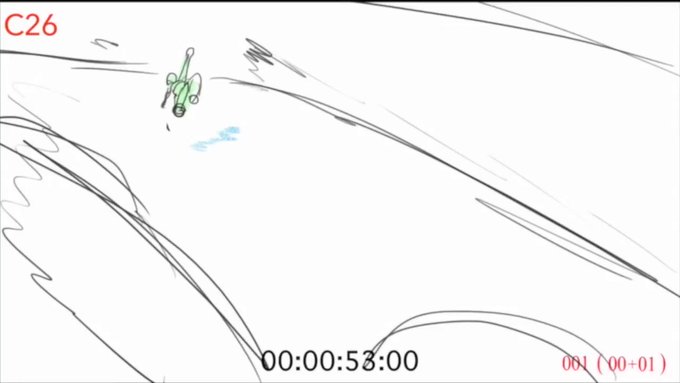 「アトム ザ・ビギニング」OP/ c26コンテ/レイアウト/原画/カラースクリプト/撮影/◎原画:山下清悟◎OP演出・絵 「アトム ザ・ビギニング」OP/ c26コンテ/レイアウト/原画/カラースクリプト/撮影/◎原画:山下清悟◎OP演出・絵