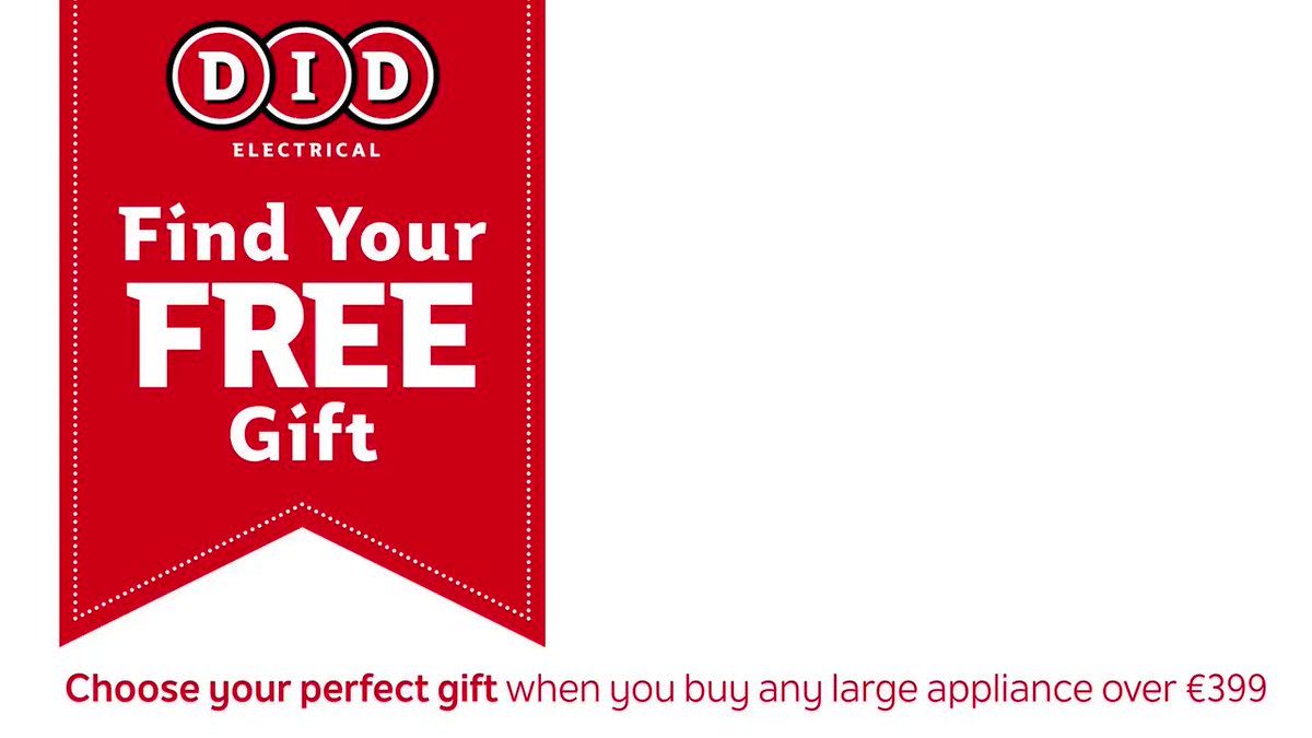 Find your free gift with DID when you buy a large appliance over €399! Shop Now - https://t.co/IcEIjhWzUY https://t.co/Dc55jZIJU4