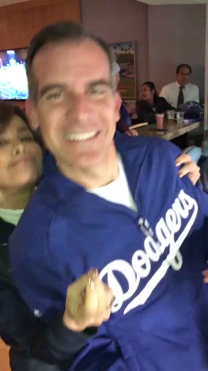 .@ericgarcetti Keep it rockinnnn’ ...Keep it rockinnnn’ ????⚾️????⚾️  #WorldSeries @Dodgers #ThisTeam https://t.co/vxfQ2nqJ1X