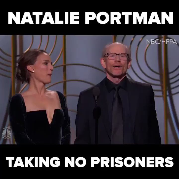 RT @BuzzFeed: Natalie Portman called out the fact that no women were nominated for Best Director tonight https://t.co/mswFBaTg4r