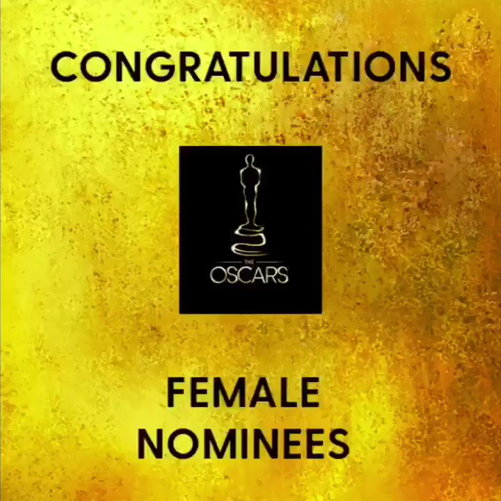 RT @TIMESUPNOW: Best of luck to all the female nominees! Let’s make history tonight. ????❤️???? #TIMESUP #Oscars #Oscars90 https://t.co/5bzlcgGMIv