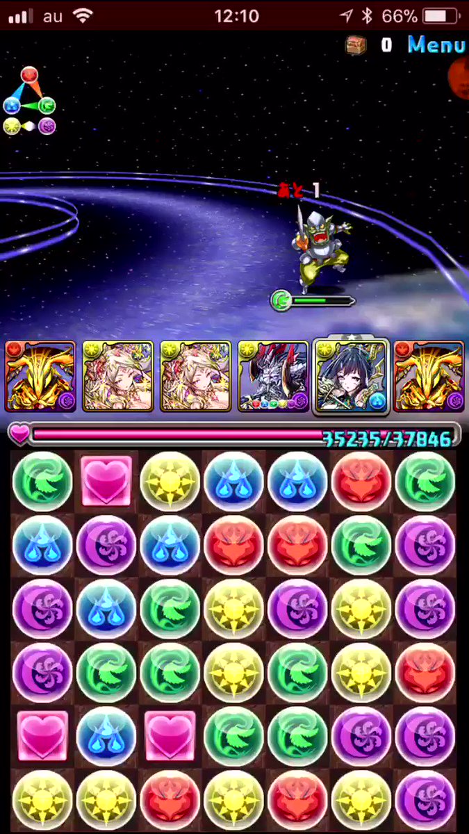 #パズドラ 1コンボからあと、全て落とし笑笑😂やってみました笑笑 #パズドラ 1コンボからあと、全て落とし笑笑😂やってみました笑笑