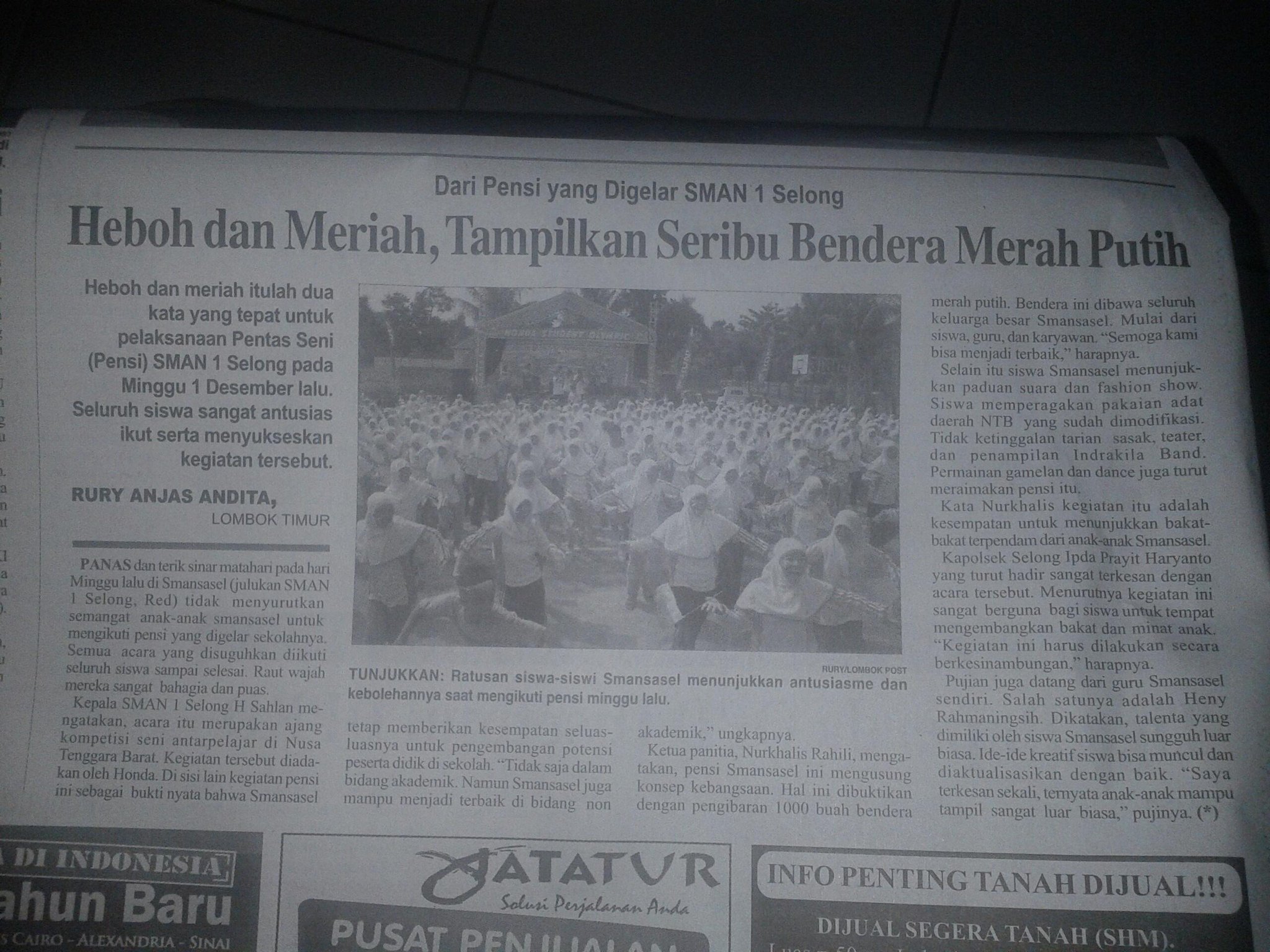 WindaNathaya : RT @AvatarCreatives: Pensi @SMAN1Selong masuk koran1024 WindaNathaya : RT @AvatarCreatives: Pensi @SMAN1Selong masuk koran1024