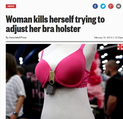 A Woman shoots herself while adjusting bra holster - TwitterTrails