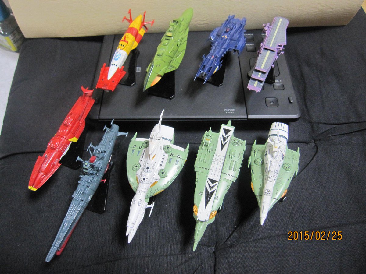 ヤマト2199メカコレクション。ここまで作ったものを並べてみた。 ヤマト2199メカコレクション。ここまで作ったものを並べてみた。