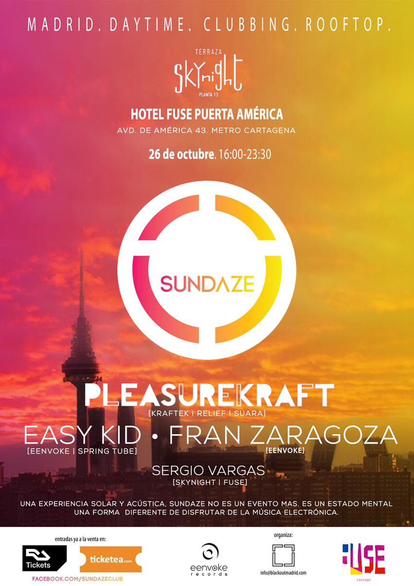 RT @frann_zaragoza: Sundaze is back!! The only rooftop club in Madrid w/ @Pleasurekraft @EasyKid_ http://t.co/CdyBSGJx8G