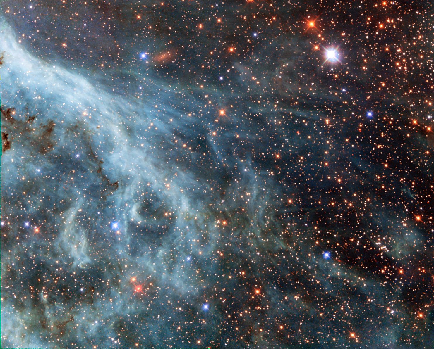 #SolarSunday Hubble took this image of Turquoise-Tinted Plumes in a Large Magellanic Cloud http://t.co/IWJUJrEahs