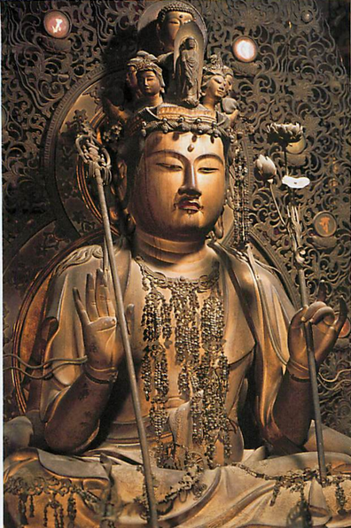 仏像】丈六の阿弥陀如来、珍しい四臂の坐像の十一面観音 仏像】丈六の阿弥陀如来、珍しい四臂の坐像の十一面観音
