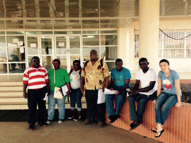 Monrovia, C´masDay9am. Mosaka Fallah & Lani Fortier send hard core team of Contact Tracing Monitors out to hunt Ebola 