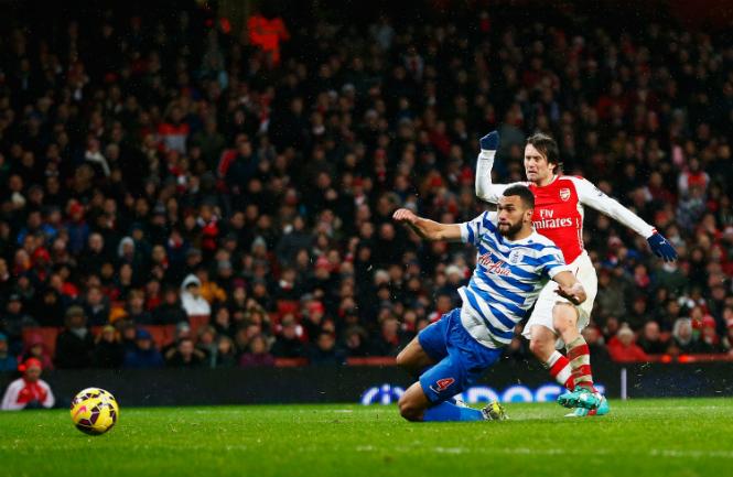 Rosicky scores Arsenal's second [via @PremierLeague]