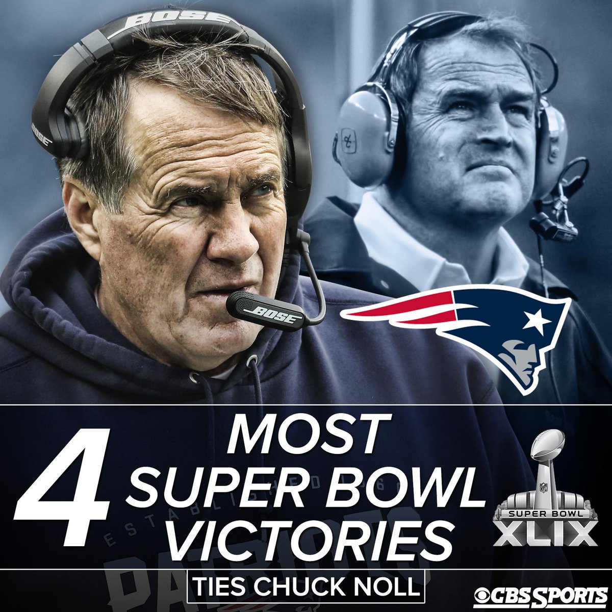 Chuck Noll, Chuck Noll vs. Bill Belichick, Chuck Noll Super Bowl