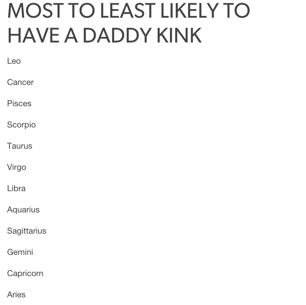 List of sexual kinks