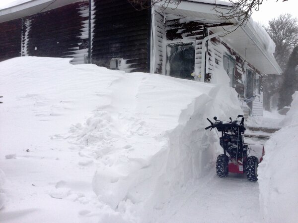 Massive Snow Drifts in Winnipeg Beach