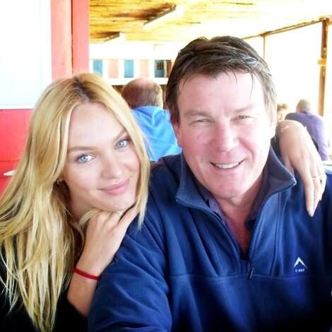 Photo of Candice Swanepoel  & her Father  Willem Swanepoel