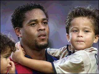 Photo of Patrick Kluivert  & his  Son  Quincy Kluivert